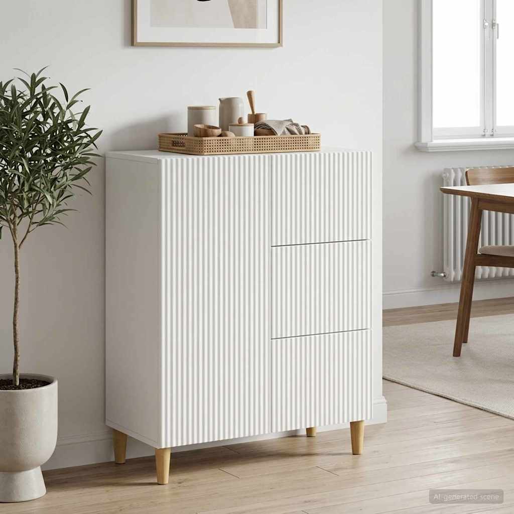 vidaXL Dressoir met lade Wit 66 x 34,5 x 90 cm Bewerkt hout
