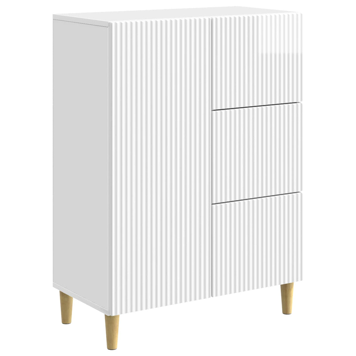 vidaXL Dressoir met lade Wit 66 x 34,5 x 90 cm Bewerkt hout