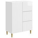 vidaXL Dressoir met lade Wit 66 x 34,5 x 90 cm Bewerkt hout