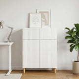 vidaXL Chest of Drawers with Drawer White 66 x 34.5 x 90 cm Engineered Wood