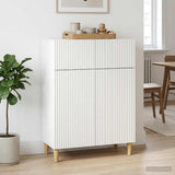 vidaXL Chest of Drawers with Drawer White 66 x 34.5 x 90 cm Engineered Wood