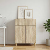 vidaXL Chest of Drawers with Drawer White 66 x 34.5 x 90 cm Engineered Wood