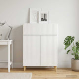 vidaXL Chest of Drawers with Drawer White 66 x 34.5 x 90 cm Engineered Wood