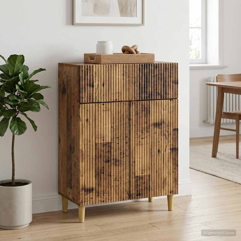 vidaXL Chest of Drawers with Drawer White 66 x 34.5 x 90 cm Engineered Wood