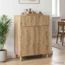 vidaXL Chest of Drawers with Drawer White 66 x 34.5 x 90 cm Engineered Wood
