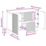 vidaXL Dressoir met lade Wit 89 x 34,5 x 60 cm Bewerkt hout
