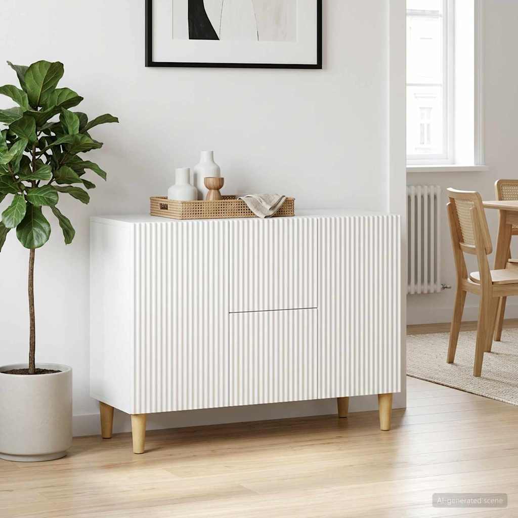 vidaXL Dressoir met lade Wit 89 x 34,5 x 60 cm Bewerkt hout