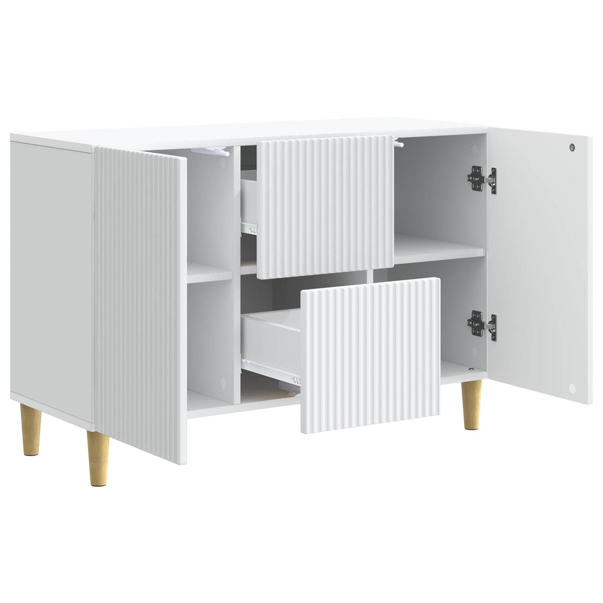 vidaXL Dressoir met lade Wit 89 x 34,5 x 60 cm Bewerkt hout