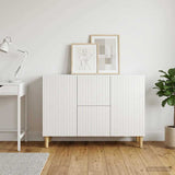 vidaXL Dressoir met lade Wit 89 x 34,5 x 60 cm Bewerkt hout
