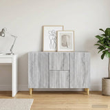 vidaXL Dressoir met lade Wit 89 x 34,5 x 60 cm Bewerkt hout