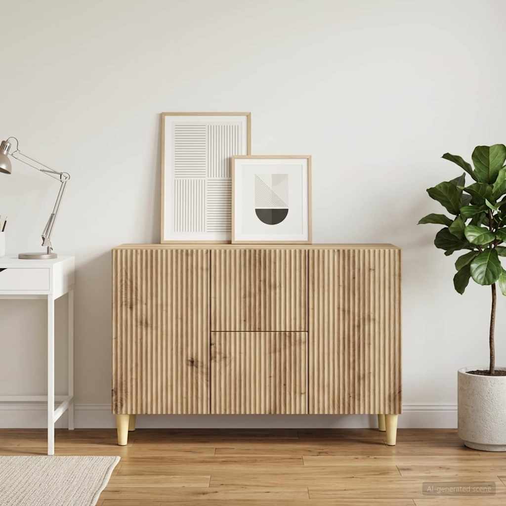 vidaXL Dressoir met lade Wit 89 x 34,5 x 60 cm Bewerkt hout