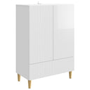 vidaXL Dressoir met lade Zwart 66 x 34,5 x 95 cm Bewerkt hout