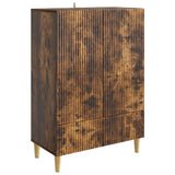 vidaXL Dressoir met lade Zwart 66 x 34,5 x 95 cm Bewerkt hout
