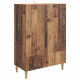 vidaXL Dressoir met lade Zwart 66 x 34,5 x 95 cm Bewerkt hout