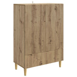 vidaXL Dressoir met lade Zwart 66 x 34,5 x 95 cm Bewerkt hout