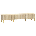 vidaXL TV Kast met lade Zwart 147 x 34,5 x 30 cm Bewerkt hout