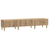 vidaXL TV Kast met lade Zwart 147 x 34,5 x 30 cm Bewerkt hout