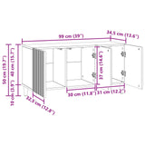 vidaXL TV Kast Wit 99 x 34,5 x 50 cm Bewerkt hout