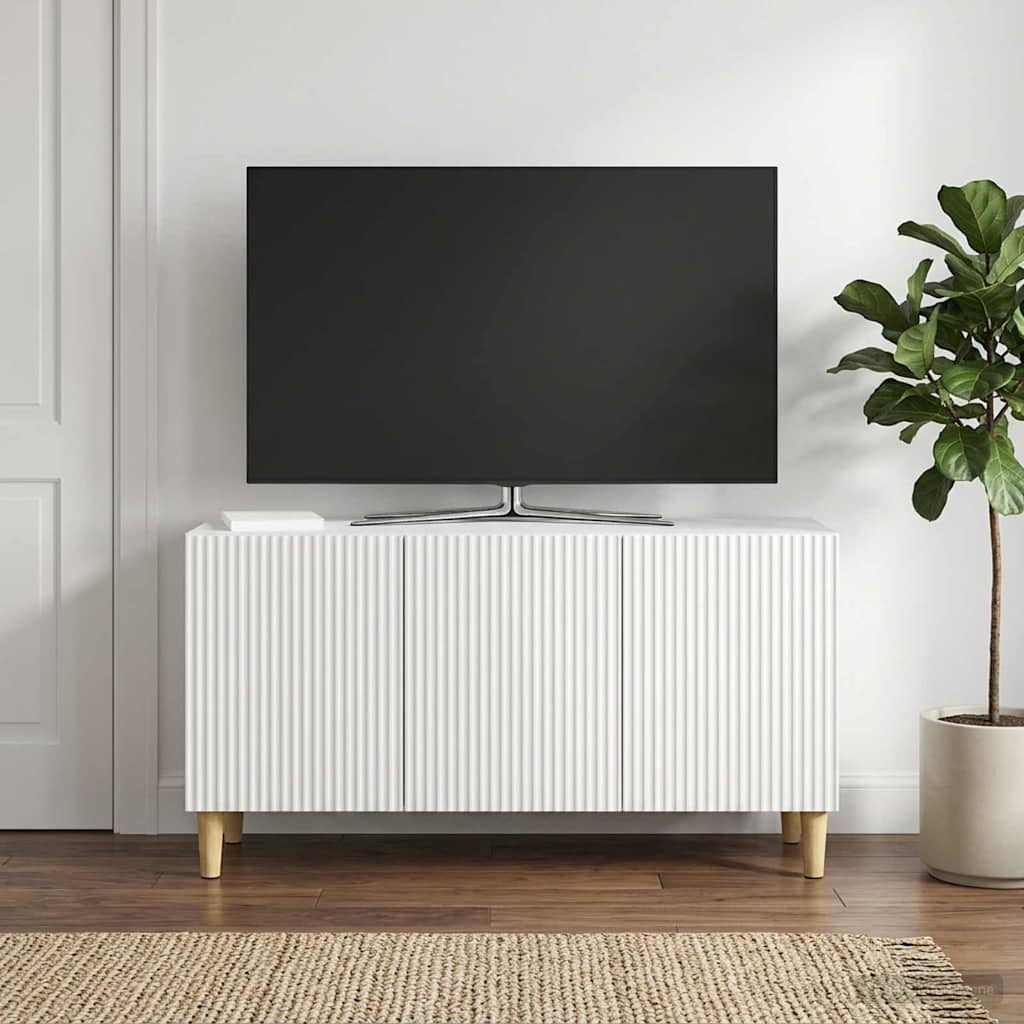 vidaXL TV Kast Wit 99 x 34,5 x 50 cm Bewerkt hout