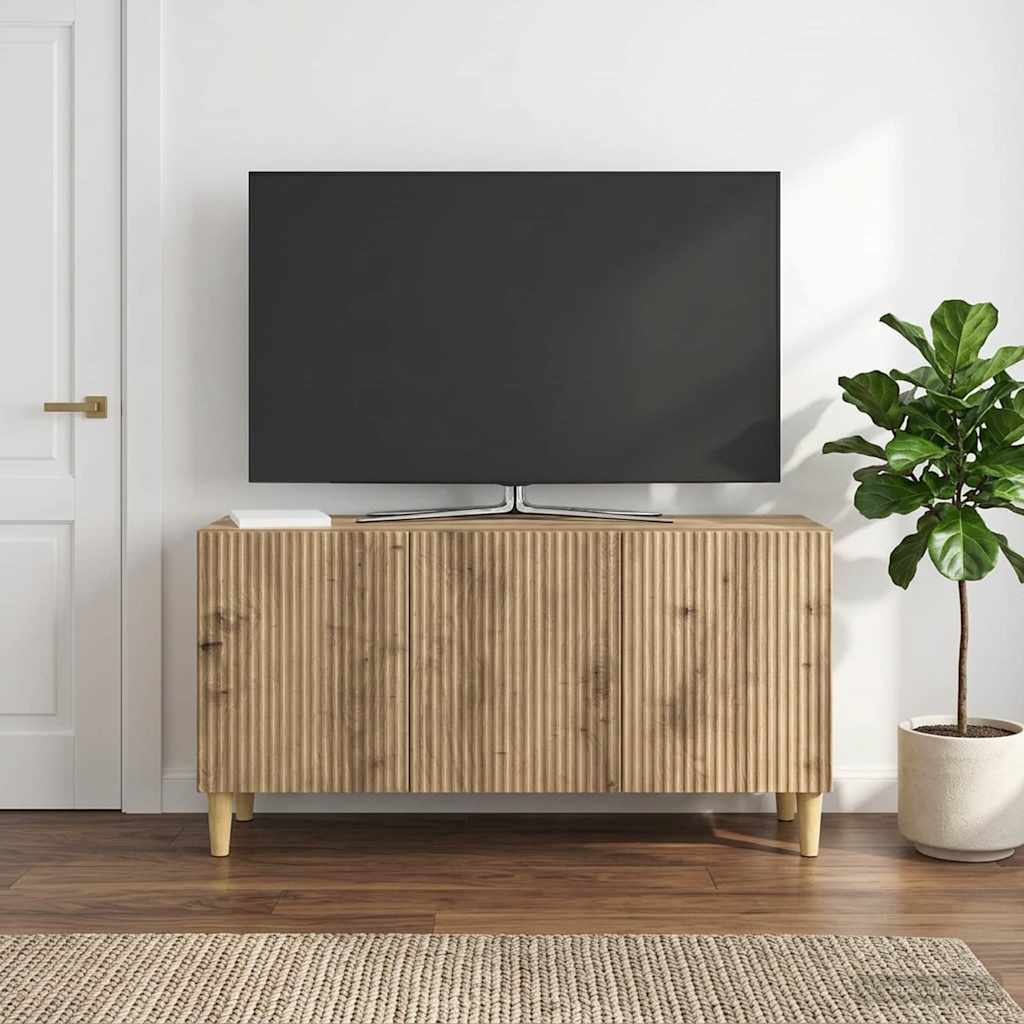vidaXL TV Kast Wit 99 x 34,5 x 50 cm Bewerkt hout
