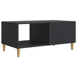 vidaXL Salontafel Zwart 90 x 50 x 40 cm Bewerkt hout