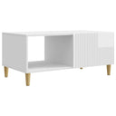 vidaXL Salontafel Zwart 90 x 50 x 40 cm Bewerkt hout
