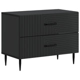 vidaXL Nachtkastje met lade Zwart 62 x 34,5 x 47,5 cm Bewerkt hout