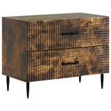 vidaXL Nachtkastje met lade Zwart 62 x 34,5 x 47,5 cm Bewerkt hout