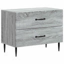 vidaXL Nachtkastje met lade Zwart 62 x 34,5 x 47,5 cm Bewerkt hout