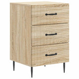 vidaXL Nachtkastje met lade Zwart 43 x 41 x 66,5 cm Bewerkt hout