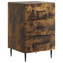 vidaXL Nachtkastje met lade Zwart 43 x 41 x 66,5 cm Bewerkt hout