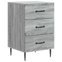vidaXL Nachtkastje met lade Zwart 43 x 41 x 66,5 cm Bewerkt hout