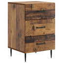 vidaXL Nachtkastje met lade Zwart 43 x 41 x 66,5 cm Bewerkt hout