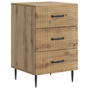 vidaXL Nachtkastje met lade Zwart 43 x 41 x 66,5 cm Bewerkt hout