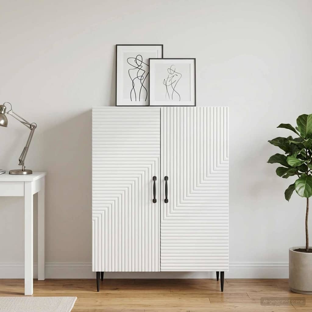 vidaXL Dressoir Wit 66 x 34,5 x 89,5 cm Bewerkt hout