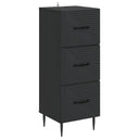 vidaXL Ladekast Zwart 33 x 34,5 x 89,5 cm Bewerkt hout