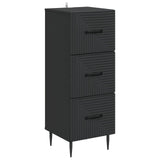 vidaXL Ladekast Zwart 33 x 34,5 x 89,5 cm Bewerkt hout