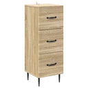 vidaXL Ladekast Zwart 33 x 34,5 x 89,5 cm Bewerkt hout