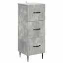 vidaXL Ladekast Zwart 33 x 34,5 x 89,5 cm Bewerkt hout