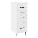 vidaXL Ladekast Zwart 33 x 34,5 x 89,5 cm Bewerkt hout