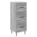 vidaXL Ladekast Zwart 33 x 34,5 x 89,5 cm Bewerkt hout