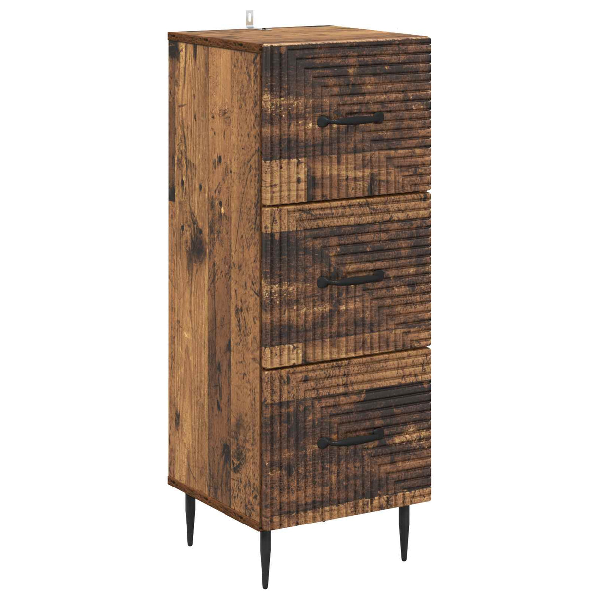 vidaXL Ladekast Zwart 33 x 34,5 x 89,5 cm Bewerkt hout