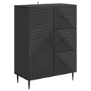 vidaXL Sideboard with Drawer Black 66 x 34.5 x 89.5 cm Engineered Wood