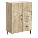 vidaXL Sideboard with Drawer Black 66 x 34.5 x 89.5 cm Engineered Wood