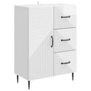 vidaXL Sideboard with Drawer Black 66 x 34.5 x 89.5 cm Engineered Wood
