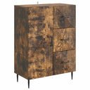 vidaXL Sideboard with Drawer Black 66 x 34.5 x 89.5 cm Engineered Wood
