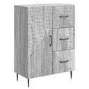 vidaXL Sideboard with Drawer Black 66 x 34.5 x 89.5 cm Engineered Wood