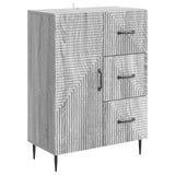 vidaXL Sideboard with Drawer Black 66 x 34.5 x 89.5 cm Engineered Wood