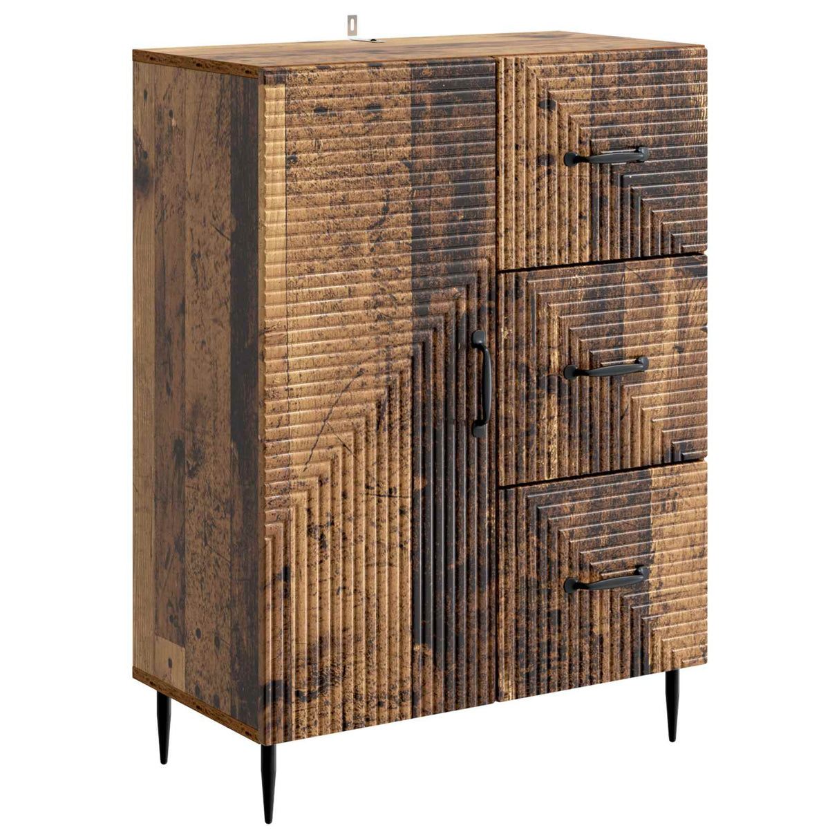vidaXL Sideboard with Drawer Black 66 x 34.5 x 89.5 cm Engineered Wood