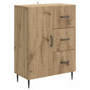 vidaXL Sideboard with Drawer Black 66 x 34.5 x 89.5 cm Engineered Wood